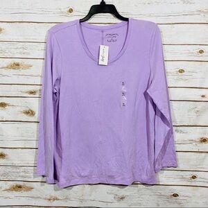 Maison Jules Lavender Long Sleeve Tee